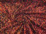 All-Over 5Mm Shiny Sequins Stretch Velvet Fabric - Sequins On Velvet, 54" Width (1 Yard)