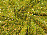 All-Over 5Mm Shiny Sequins Stretch Velvet Fabric - Sequins On Velvet, 54" Width (1 Yard)
