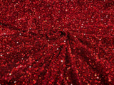 All-Over 5Mm Shiny Sequins Stretch Velvet Fabric - Sequins On Velvet, 54" Width (1 Yard)