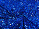 All-Over 5Mm Shiny Sequins Stretch Velvet Fabric - Sequins On Velvet, 54" Width (1 Yard)