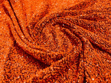 All-Over 5Mm Shiny Sequins Stretch Velvet Fabric - Sequins On Velvet, 54" Width (1 Yard)