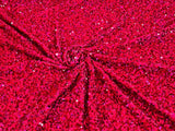 All-Over 5Mm Shiny Sequins Stretch Velvet Fabric - Sequins On Velvet, 54" Width (1 Yard)