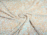 All-Over 5Mm Shiny Sequins Stretch Velvet Fabric - Sequins On Velvet, 54" Width (1 Yard)