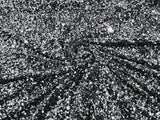 All-Over 5Mm Shiny Sequins Stretch Velvet Fabric - Sequins On Velvet, 54" Width (1 Yard)