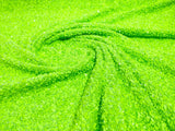 All-Over 5Mm Shiny Sequins Stretch Velvet Fabric - Sequins On Velvet, 54" Width (1 Yard)