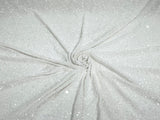 All-Over 5Mm Shiny Sequins Stretch Velvet Fabric - Sequins On Velvet, 54" Width (1 Yard)
