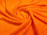 All-Over 5Mm Shiny Sequins Stretch Velvet Fabric - Sequins On Velvet, 54" Width (1 Yard)