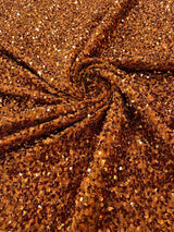 All-Over 5Mm Shiny Sequins Stretch Velvet Fabric - Sequins On Velvet, 54" Width (1 Yard)