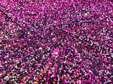 All-Over 5Mm Shiny Sequins Stretch Velvet Fabric - Sequins On Velvet, 54" Width (1 Yard)