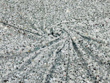All-Over 5Mm Shiny Sequins Stretch Velvet Fabric - Sequins On Velvet, 54" Width (1 Yard)