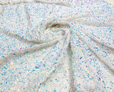 All-Over 5Mm Shiny Sequins Stretch Velvet Fabric - Sequins On Velvet, 54" Width (1 Yard)