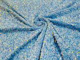 All-Over 5Mm Shiny Sequins Stretch Velvet Fabric - Sequins On Velvet, 54" Width (1 Yard)
