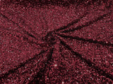 All-Over 5Mm Shiny Sequins Stretch Velvet Fabric - Sequins On Velvet, 54" Width (1 Yard)