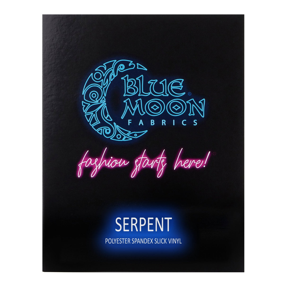 Serpent Polyester Spandex Slick Vinyl Fabric - Color Card, 13 Colors (1 Swatch Card)