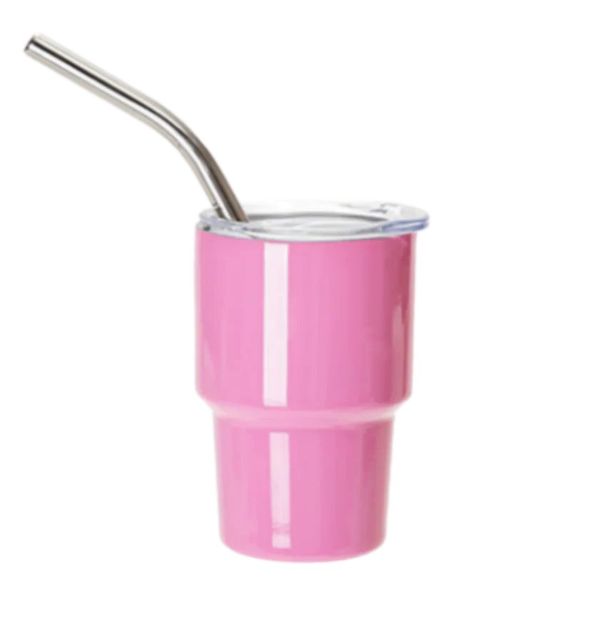 Thermal Sublimation Tumblers Stainless Steel Fabric - Light Pink, 2 Oz Shot Glass Cup (1 Piece)