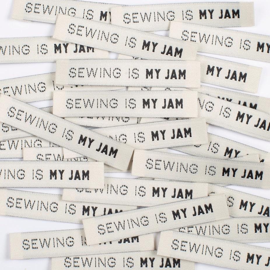Sewing is My Jam Woven Labels 8 Pack