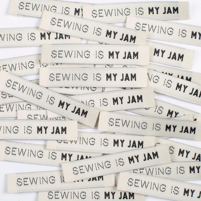 Sewing is My Jam Woven Labels 8 Pack