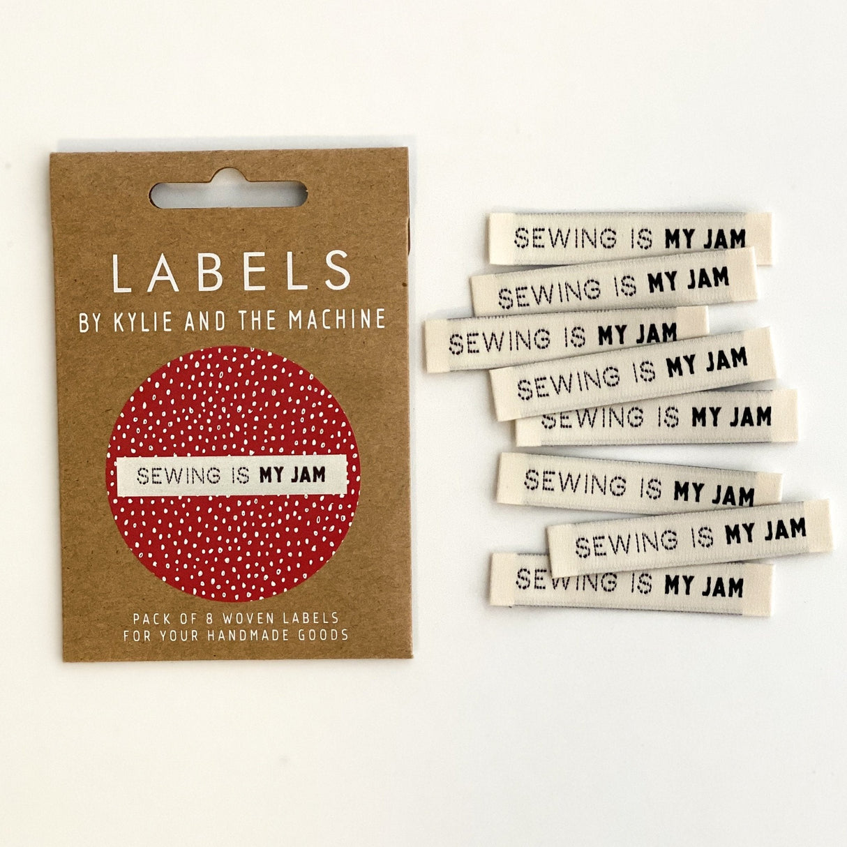 Sewing is My Jam Woven Labels 8 Pack