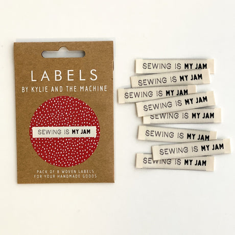 Sewing is My Jam Woven Labels 8 Pack