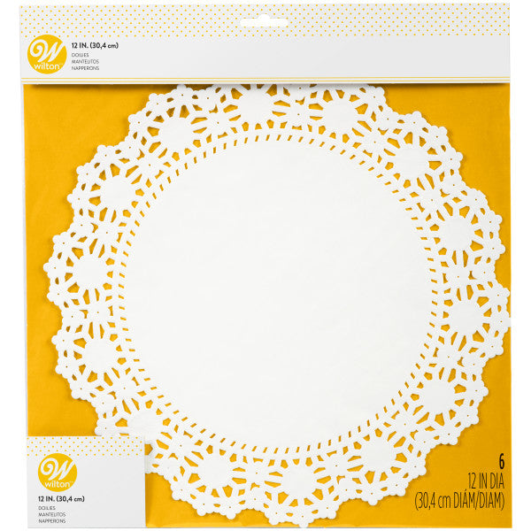 Wilton Round 12-Inch White Paper Doilies, 6-Count
