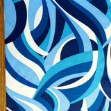 Microfiber Boardshort Fabric Shades of Blue Abstract