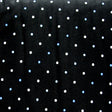 Nylon Lycra Swim Knit Blue and White Pin Dots on Black