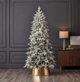 7.5' Shadow Woods Flocked Spruce Tree with 400 Warm White LED Lights