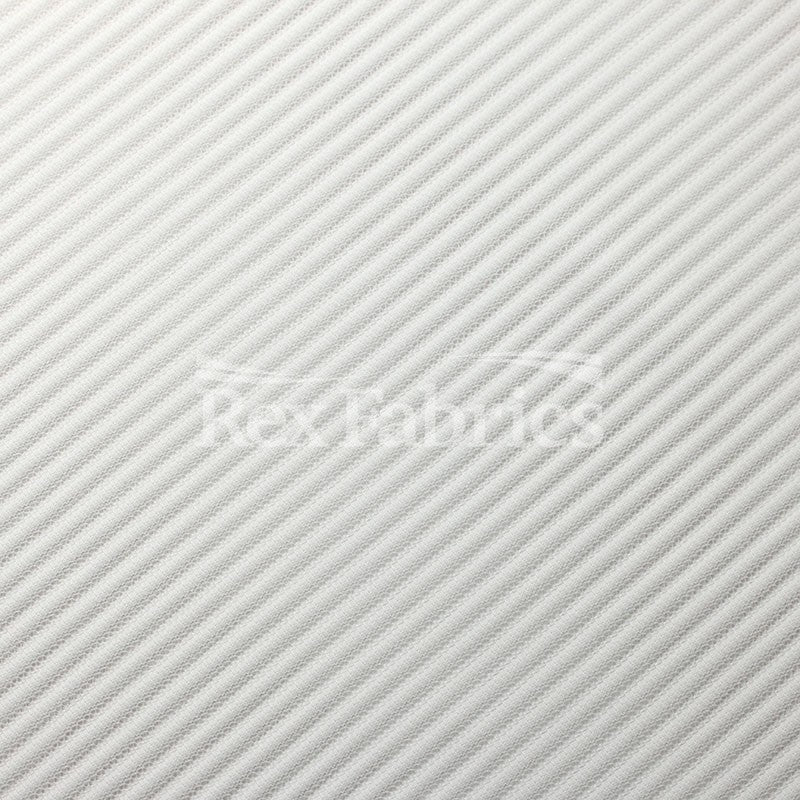 Shadow Stripe Mesh Nylon Spandex Fabric - White Shadow Stripe, 4-Way Stretch, 66-68" Width (1 Yard)