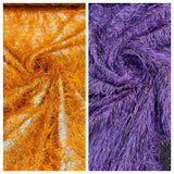 Shaggy Jacquard Faux Ostrich Eye Lash Faux Fur Fabric - 54" Wide, Multi Color (1 Yard)