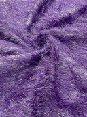 Shaggy Jacquard Faux Ostrich Eye Lash Faux Fur Fabric - 54" Wide, Multi Color (1 Yard)