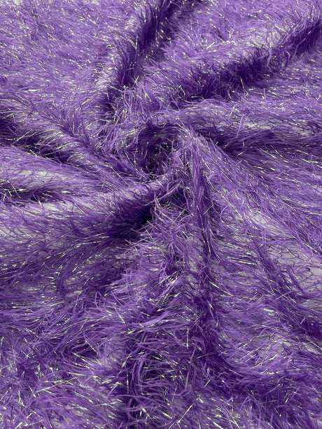 Shaggy Jacquard Faux Ostrich Eye Lash Faux Fur Fabric - 54" Wide, Multi Color (1 Yard)