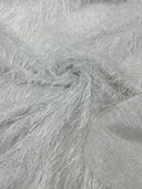 Shaggy Jacquard Faux Ostrich Eye Lash Faux Fur Fabric - 54" Wide, Multi Color (1 Yard)