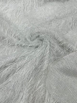 Shaggy Jacquard Faux Ostrich Eye Lash Faux Fur Fabric - 54" Wide, Multi Color (1 Yard)