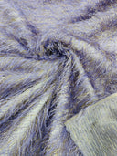 Shaggy Jacquard Faux Ostrich Eye Lash Faux Fur Fabric - 54" Wide, Multi Color (1 Yard)