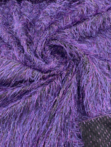 Shaggy Jacquard Faux Ostrich Eye Lash Faux Fur Fabric - 54" Wide, Multi Color (1 Yard)