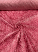 Shaggy Jacquard Faux Ostrich Eye Lash Faux Fur Fabric - 54" Wide, Multi Color (1 Yard)