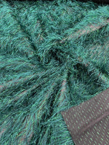 Shaggy Jacquard Faux Ostrich Eye Lash Faux Fur Fabric - 54" Wide, Multi Color (1 Yard)