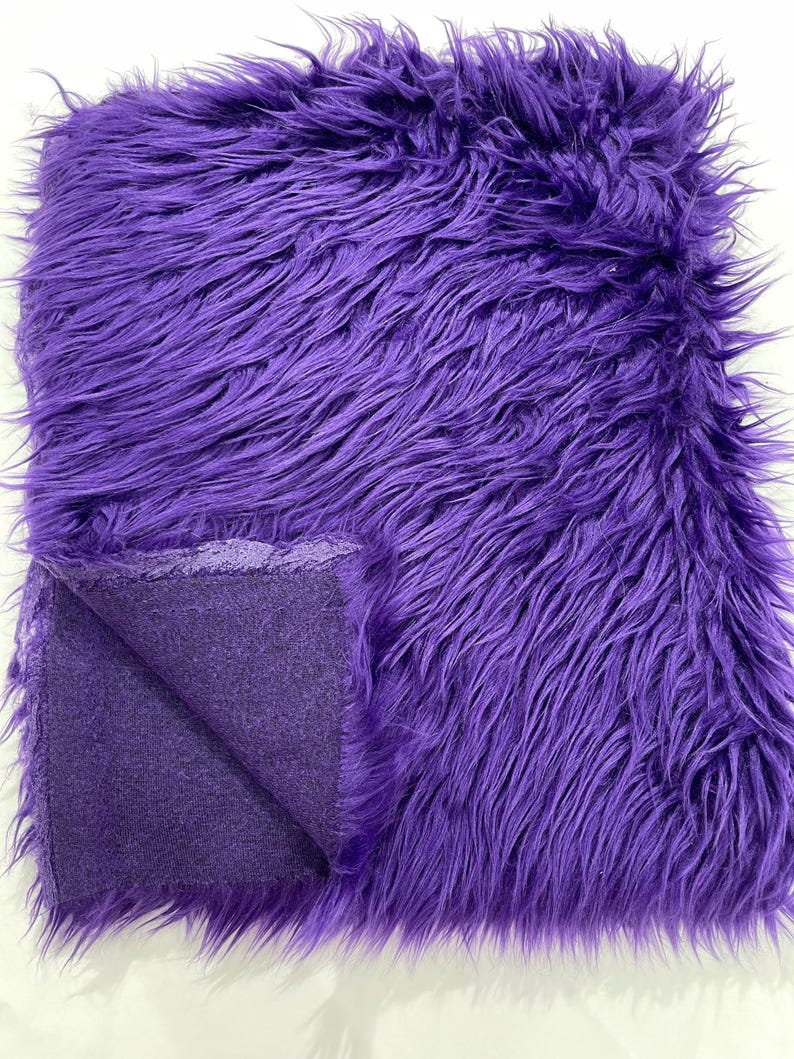 Shaggy Vegan Faux Fur Faux Fur Fabric - 58" Width, Color Options (1 Yard)