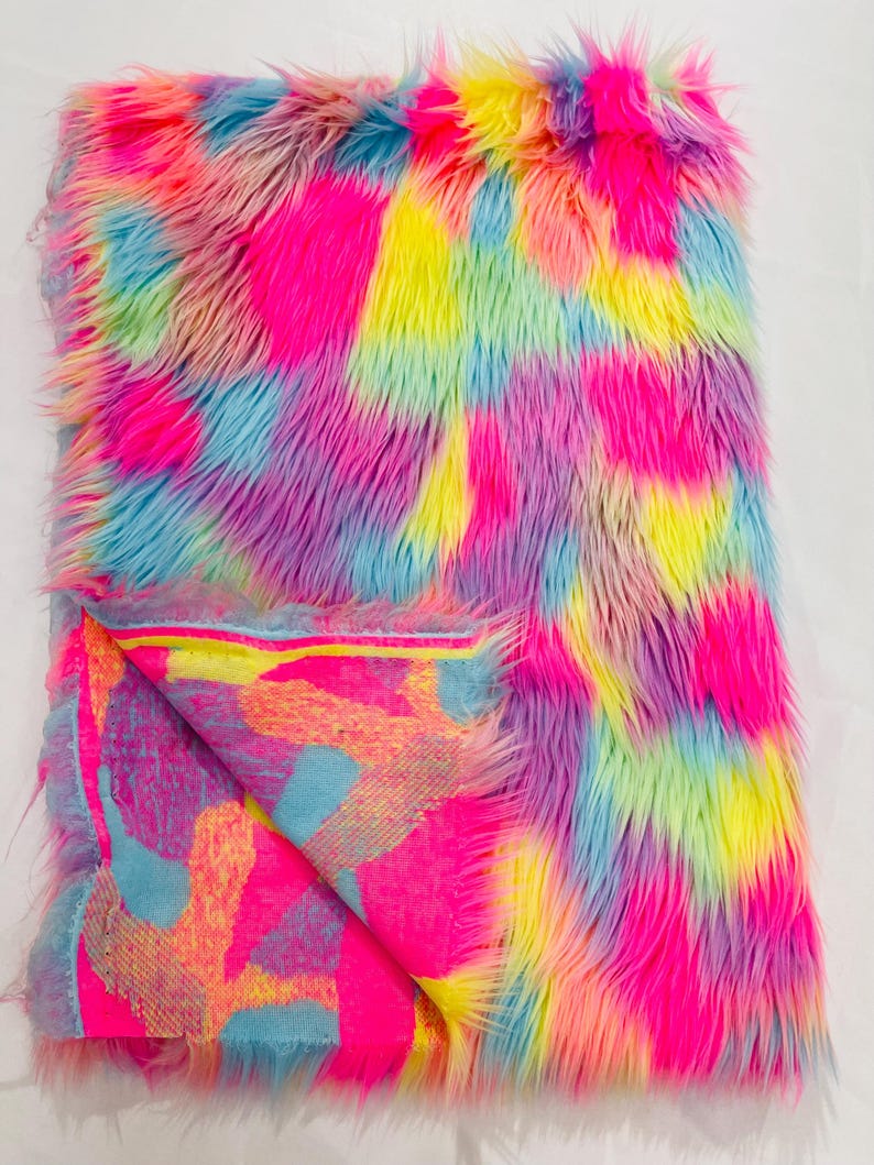 Shaggy Vegan Faux Fur Faux Fur Fabric - 58" Width, Color Options (1 Yard)