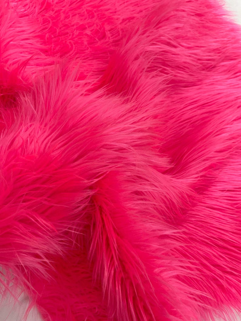 Shaggy Vegan Faux Fur Faux Fur Fabric - 58" Width, Color Options (1 Yard)