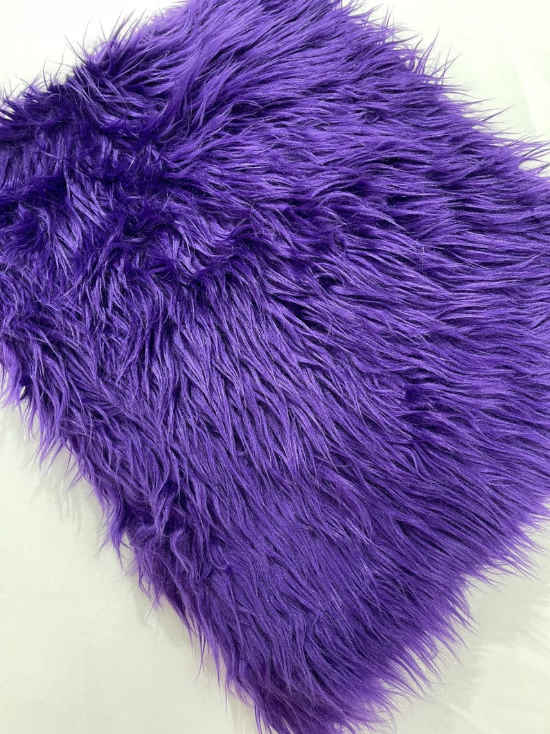 Shaggy Vegan Faux Fur Faux Fur Fabric - 58" Width, Color Options (1 Yard)