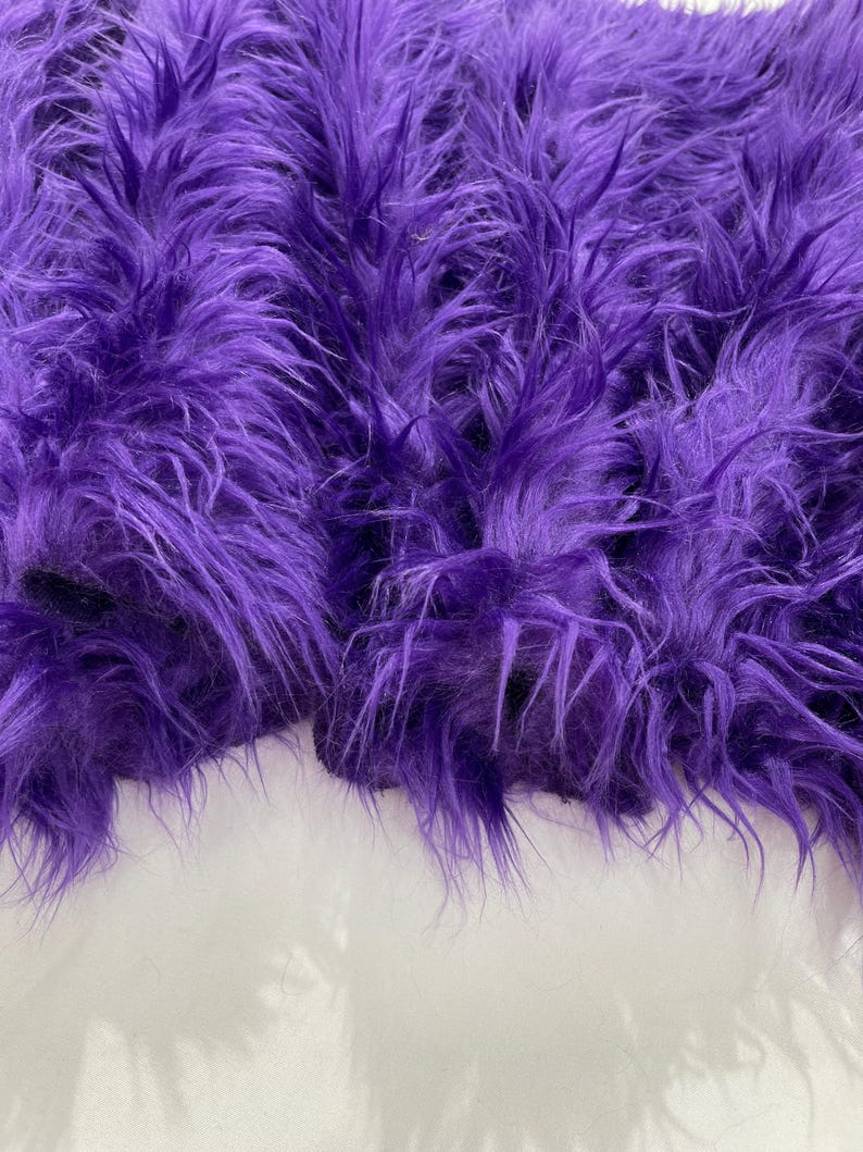 Shaggy Vegan Faux Fur Faux Fur Fabric - 58" Width, Color Options (1 Yard)