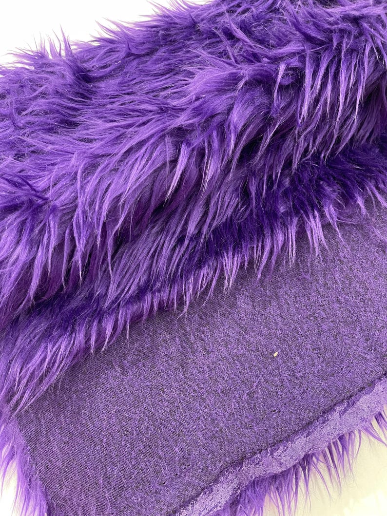 Shaggy Vegan Faux Fur Faux Fur Fabric - 58" Width, Color Options (1 Yard)