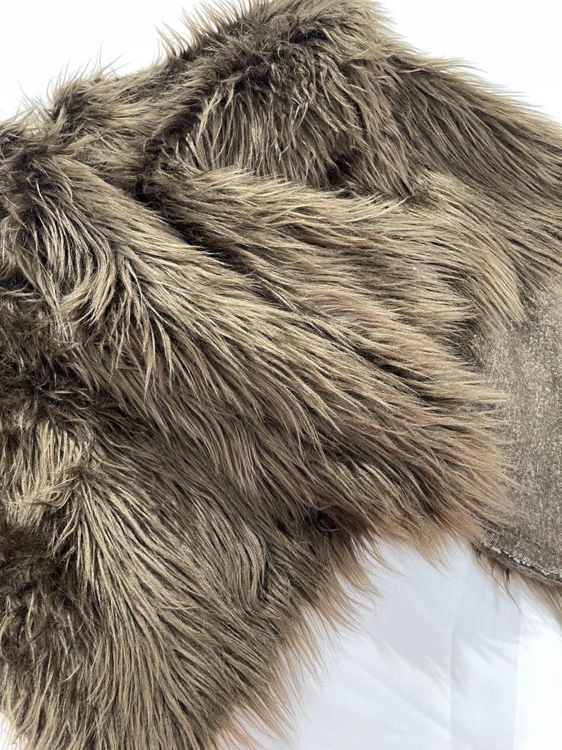 Shaggy Vegan Faux Fur Faux Fur Fabric - 58" Width, Color Options (1 Yard)