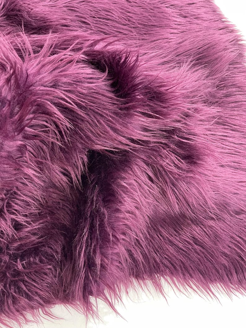 Shaggy Vegan Faux Fur Faux Fur Fabric - 58" Width, Color Options (1 Yard)