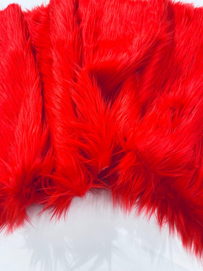 Shaggy Vegan Faux Fur Faux Fur Fabric - 58" Width, Color Options (1 Yard)