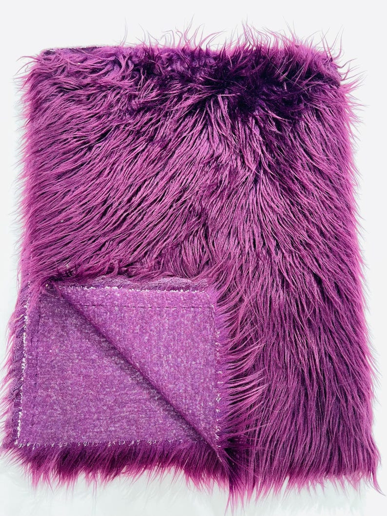 Shaggy Vegan Faux Fur Faux Fur Fabric - 58" Width, Color Options (1 Yard)