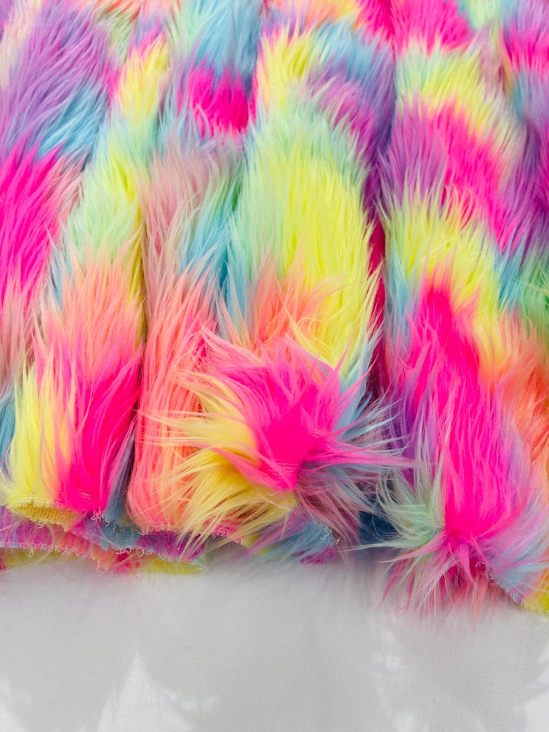 Shaggy Vegan Faux Fur Faux Fur Fabric - 58" Width, Color Options (1 Yard)