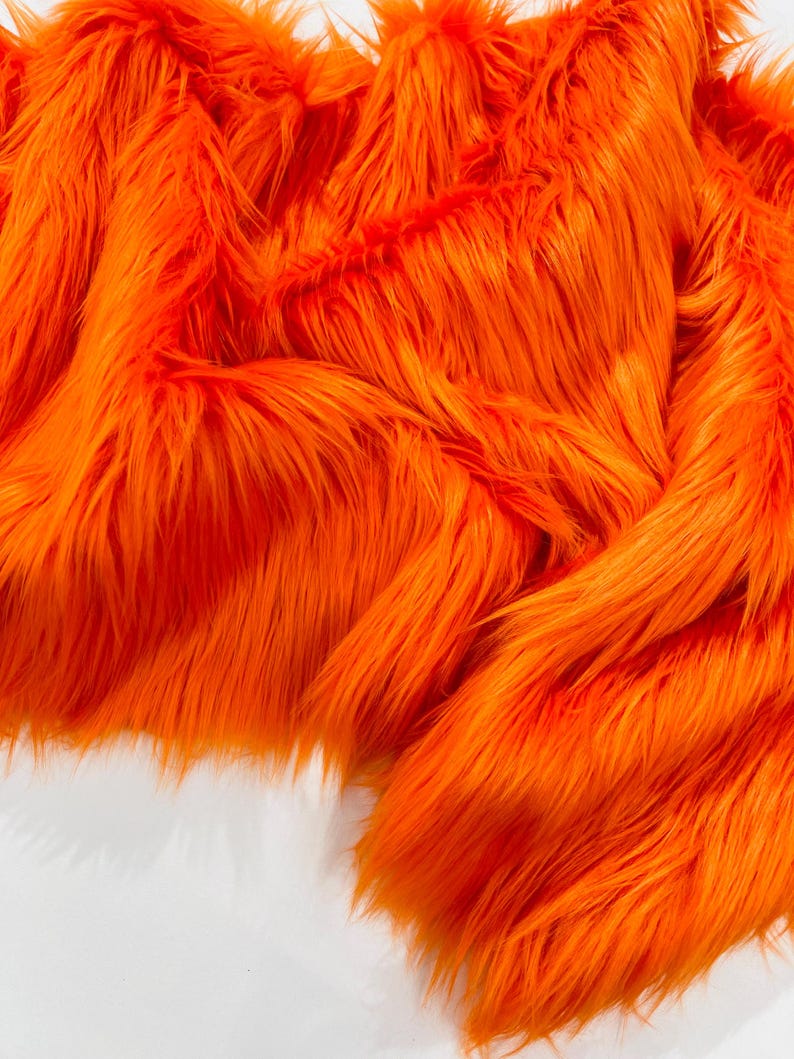 Shaggy Vegan Faux Fur Faux Fur Fabric - 58" Width, Color Options (1 Yard)