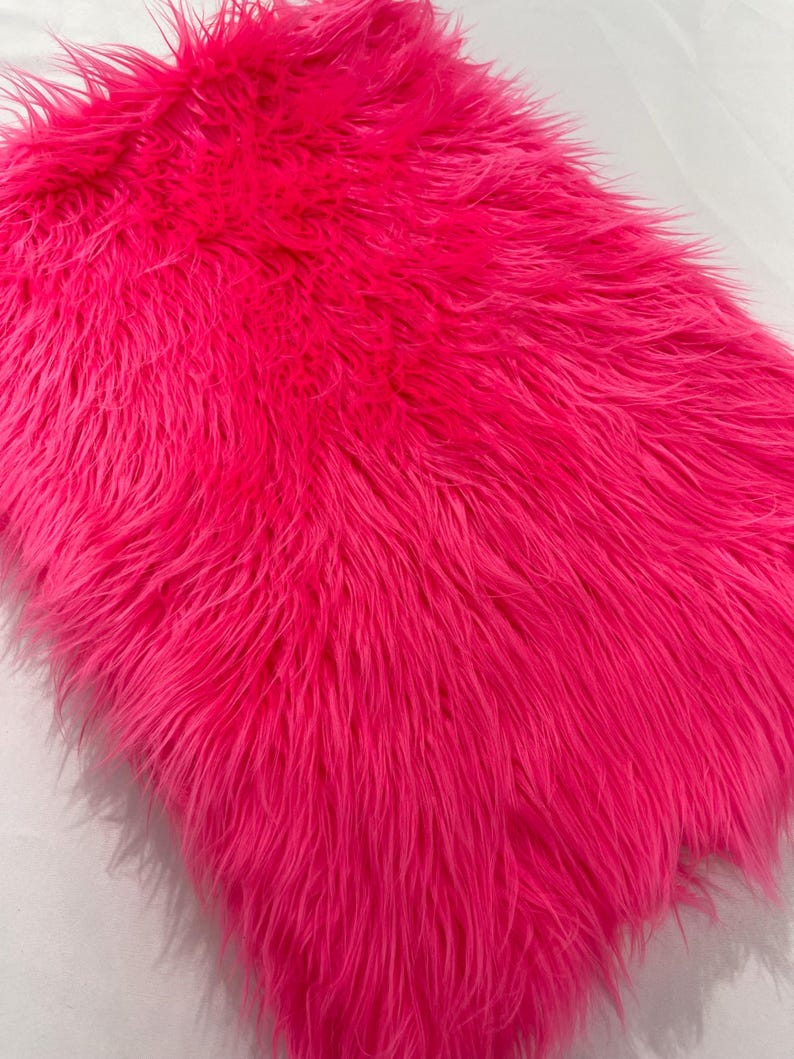 Shaggy Vegan Faux Fur Faux Fur Fabric - 58" Width, Color Options (1 Yard)